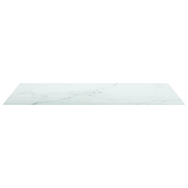 Tampo mesa 100x62 cm 8 mm vidro temperado design mármore branco - Image 3