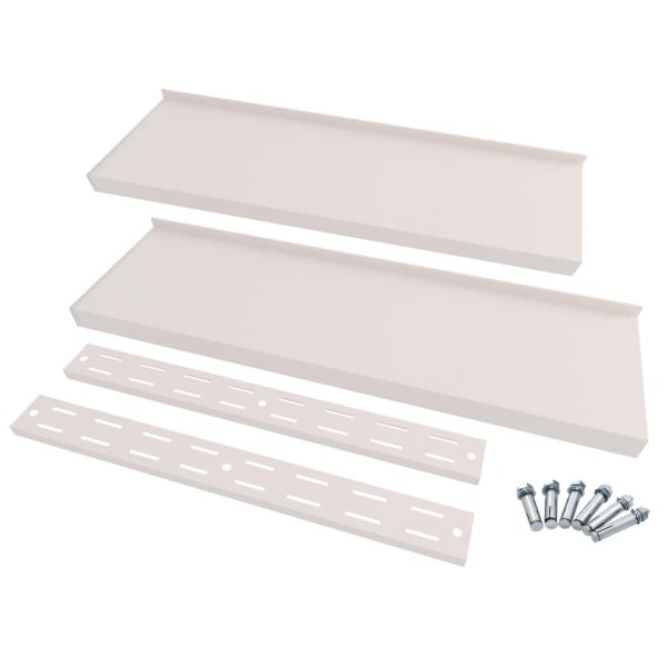 Prateleiras de parede suspensas 2 pcs 300x30 cm aço inoxidável - Image 4