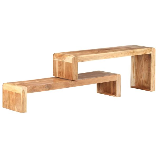 2 pcs móveis de TV cm madeira de acácia maciça - Image 10