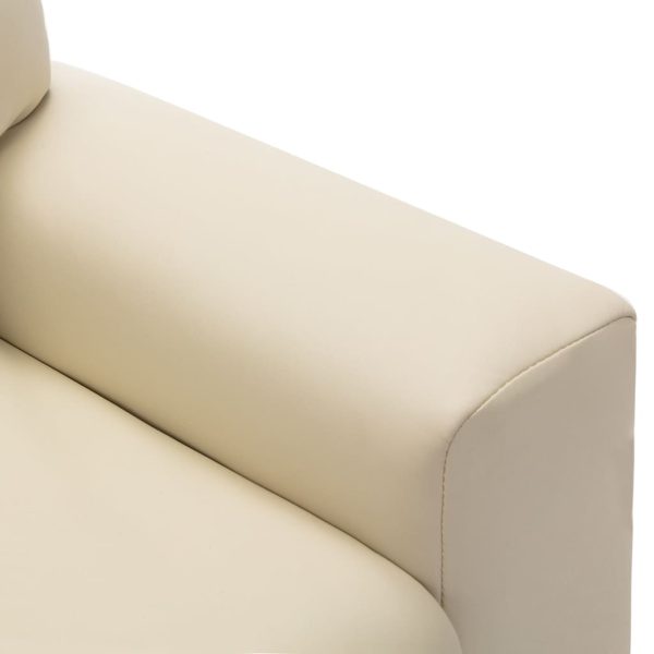 Poltrona reclinável infantil couro artificial branco nata - Image 7