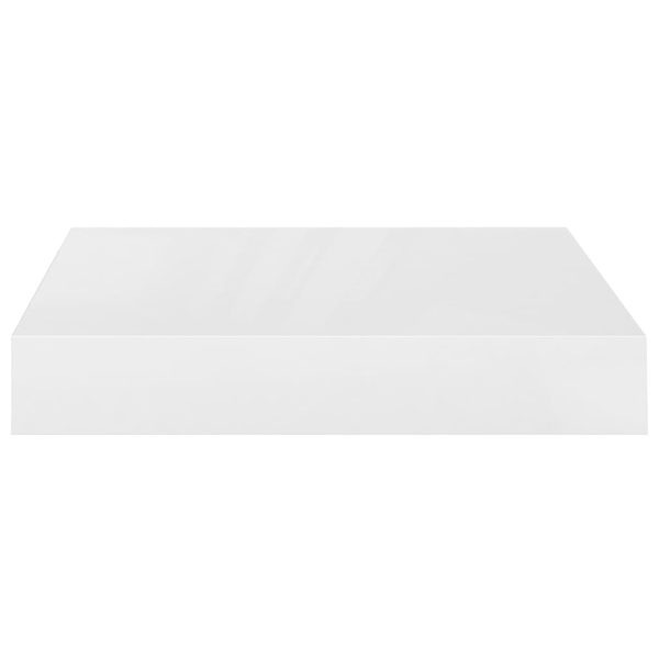 Prateleira parede suspensa 23x23,5x3,8 cm MDF branco brilhante - Image 5