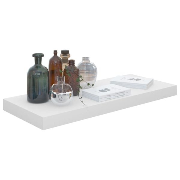 Prateleiras de parede suspensas 2 pcs 60x23,5x3,8cm MDF branco - Image 3