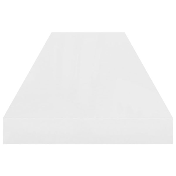 Prateleira de parede suspensa 90x23,5x3,8 cm MDF branco - Image 5
