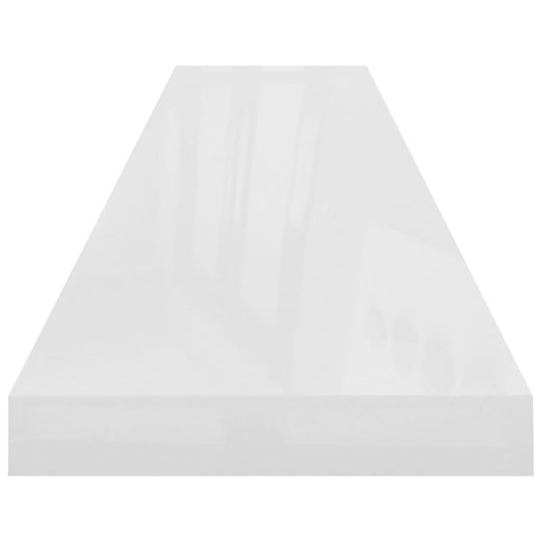 Prateleiras de parede suspensas 4 pcs 120x23,5x3,8cm MDF branco - Image 6