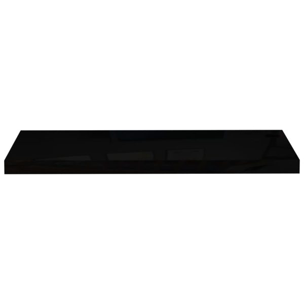Prateleiras de parede suspensas 2 pcs 80x23,5x3,8cm MDF preto - Image 4