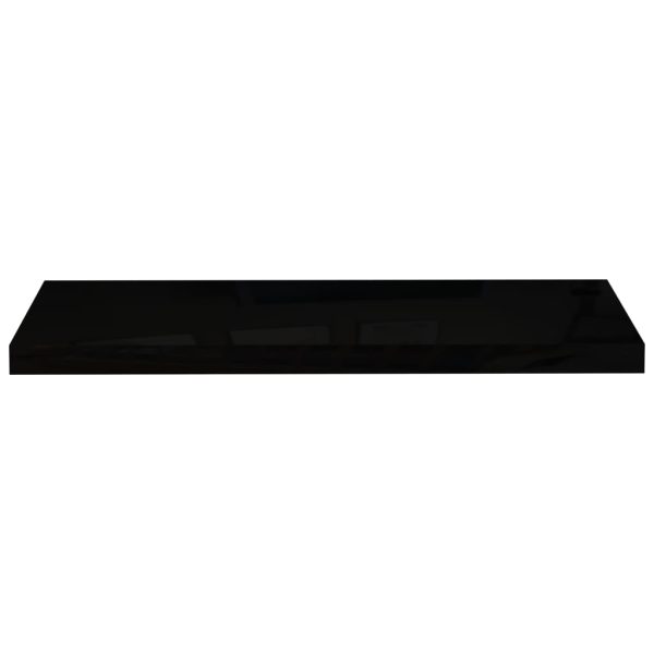 Prateleiras de parede suspensas 4 pcs 80x23,5x3,8cm MDF preto - Image 5