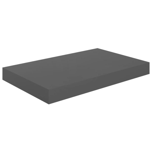 Prateleiras de parede suspensas 4 pcs 40x23x3,8cm MDF cinza - Image 4