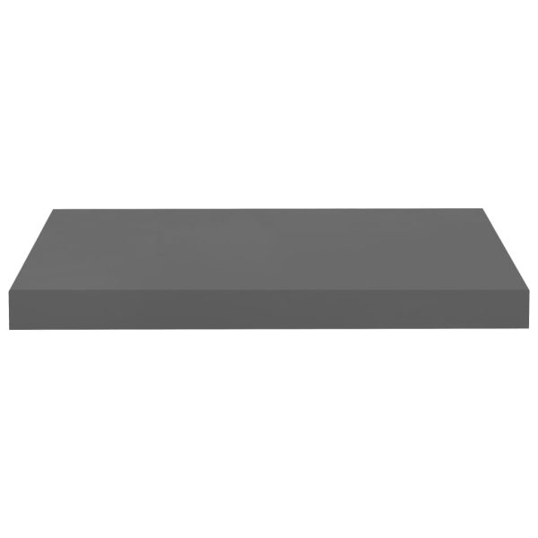 Prateleiras de parede suspensas 2 pcs 50x23x3,8cm MDF cinzento - Image 5