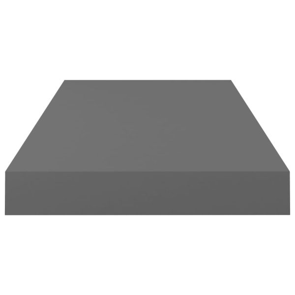 Prateleiras de parede suspensas 2 pcs 50x23x3,8cm MDF cinzento - Image 6