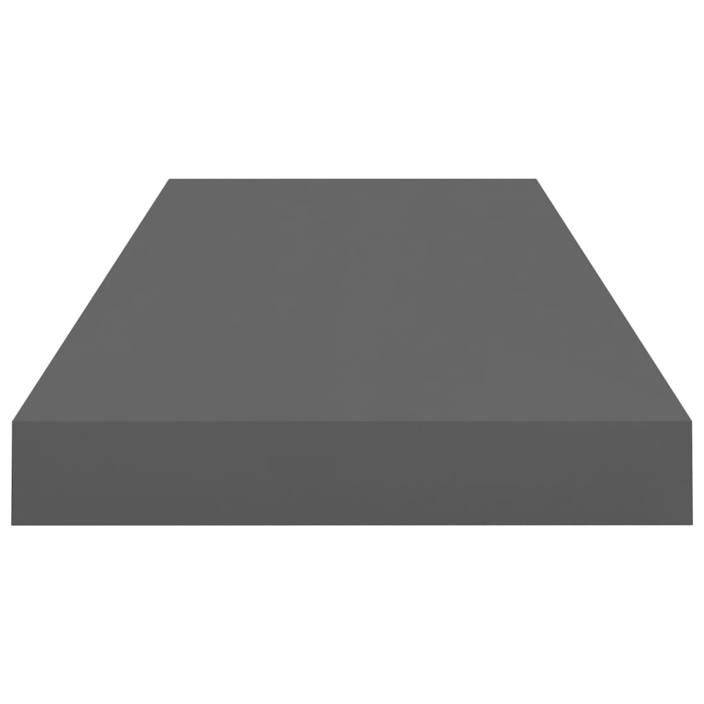 Prateleira de parede suspensa 60x23,5x3,8 cm MDF cinzento - Image 5