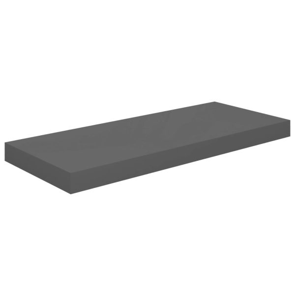 Prateleiras de parede suspensas 2 pcs 60x23,5x3,8cm MDF cinza - Image 4