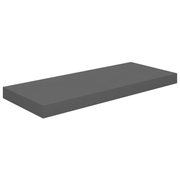 Prateleiras de parede suspensas 4 pcs 60x23,5x3,8cm MDF cinza - Image 4