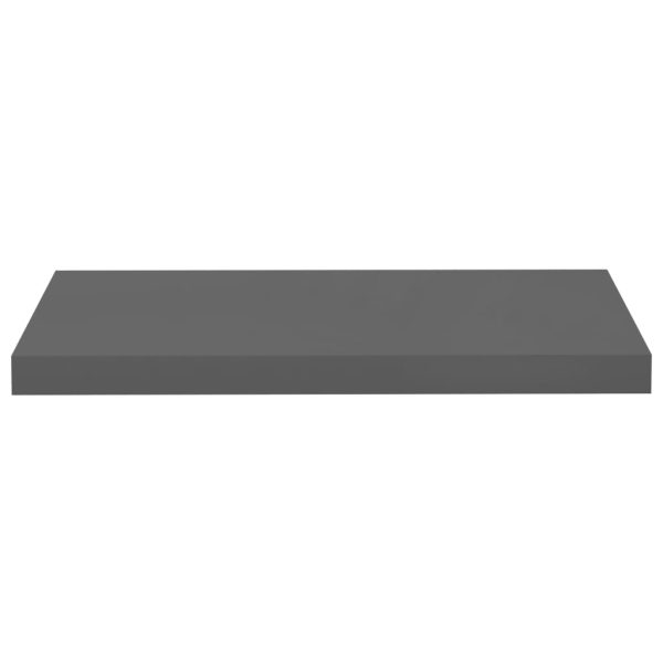 Prateleiras de parede suspensas 4 pcs 60x23,5x3,8cm MDF cinza - Image 5