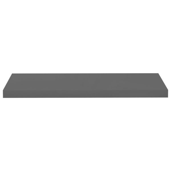 Prateleira de parede suspensa 80x23,5x3,8 cm MDF cinzento - Image 4