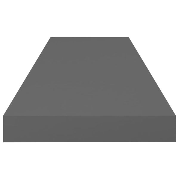 Prateleiras de parede suspensas 2 pcs 80x23,5x3,8cm MDF cinza - Image 5