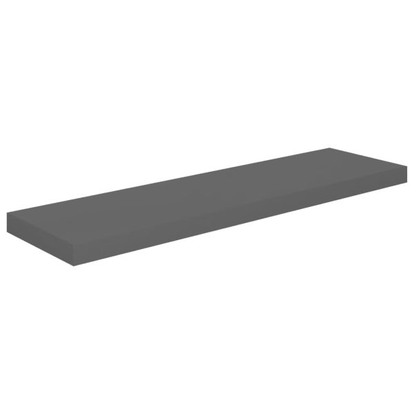 Prateleiras de parede suspensas 4 pcs 90x23,5x3,8cm MDF cinza - Image 4