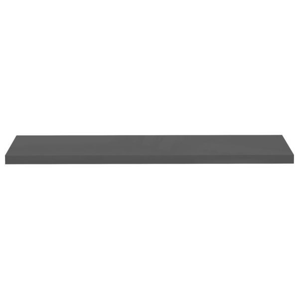Prateleiras de parede suspensas 4 pcs 120x23,5x3,8cm MDF cinza - Image 5
