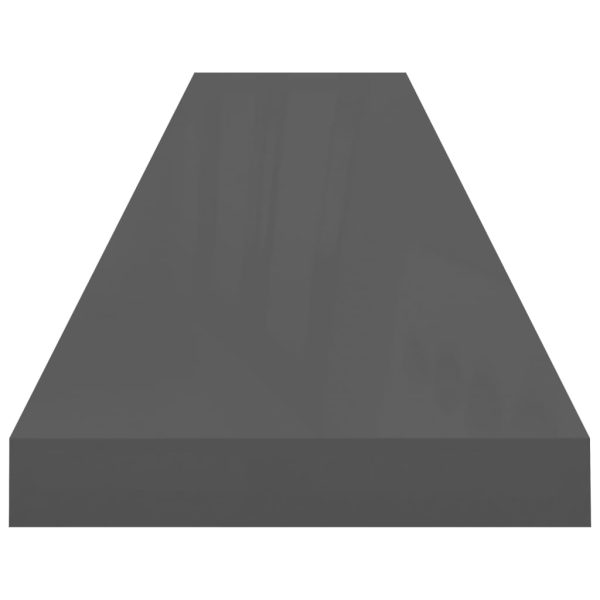 Prateleiras de parede suspensas 4 pcs 120x23,5x3,8cm MDF cinza - Image 6