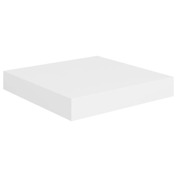 Prateleiras de parede suspensas 2 pcs 23x23,5x3,8cm MDF branco - Image 4