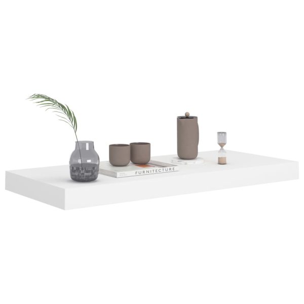 Prateleiras de parede suspensas 4 pcs 60x23,5x3,8cm MDF branco - Image 3