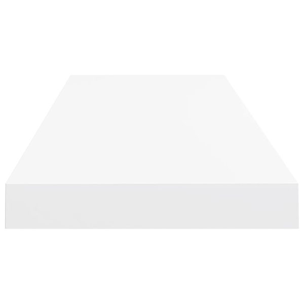 Prateleira de parede suspensa 80x23,5x3,8 cm MDF branco - Image 5