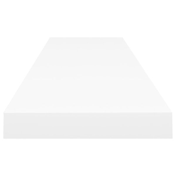 Prateleiras de parede suspensas 2 pcs 120x23,5x3,8cm MDF branco - Image 5