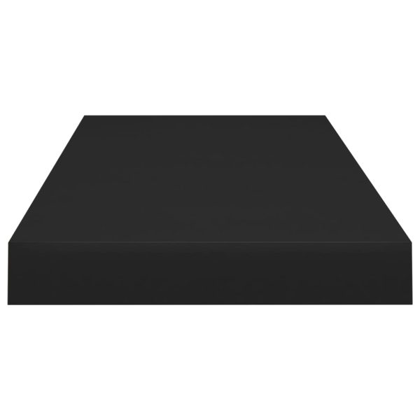 Prateleira de parede suspensa 60x23,5x3,8 cm MDF preto - Image 5