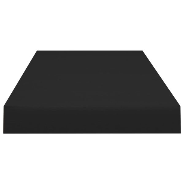 Prateleiras de parede suspensas 4 pcs 60x23,5x3,8 cm MDF preto - Image 5