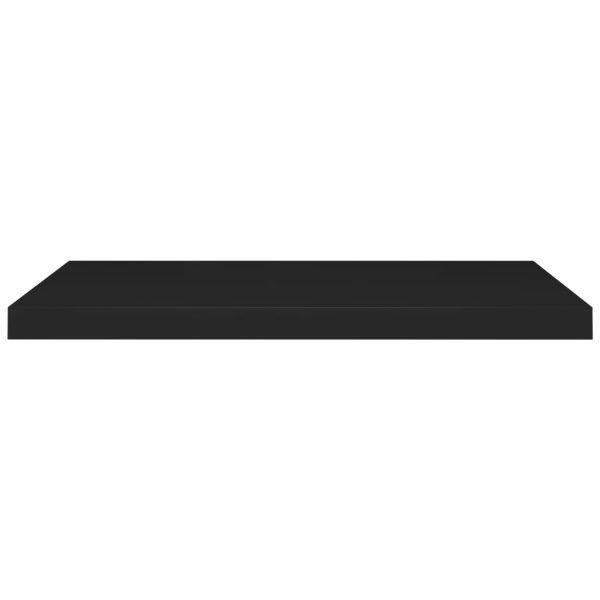 Prateleiras parede suspensas 4 pcs 80x23,5x3,8cm MDF preto - Image 4