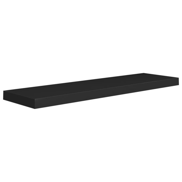 Prateleiras parede suspensas 4 pcs 90x23,5x3,8cm MDF preto - Image 3