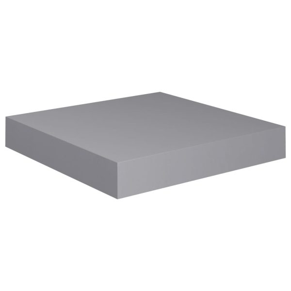 Prateleiras de parede suspensas 2 pcs 23x23,5x3,8cm MDF cinza - Image 4