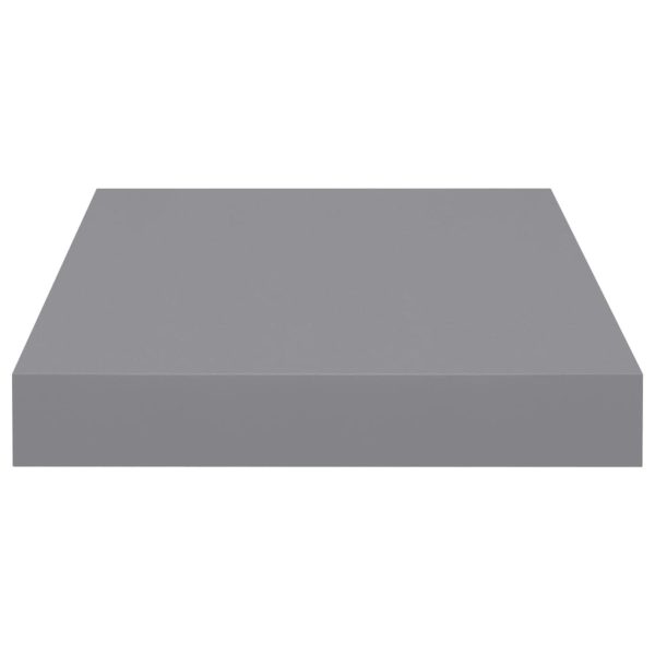 Prateleiras de parede suspensas 2 pcs 23x23,5x3,8cm MDF cinza - Image 5
