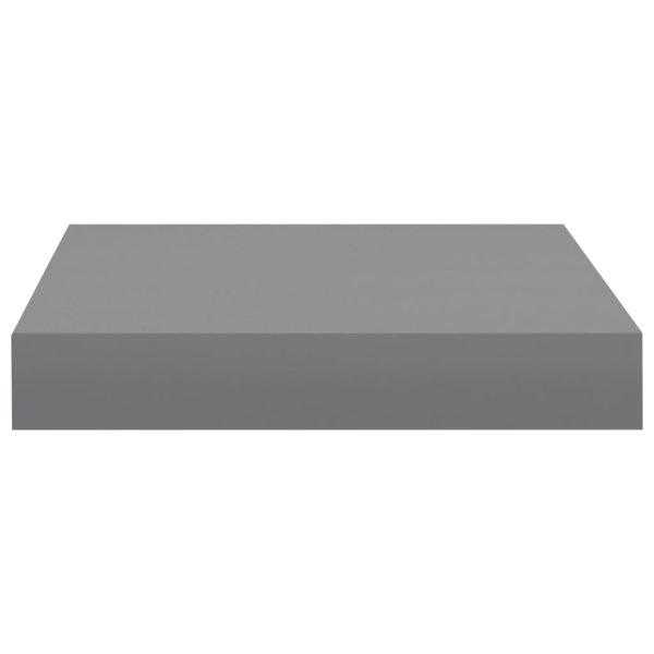 Prateleiras de parede suspensas 2 pcs 23x23,5x3,8cm MDF cinza - Image 6