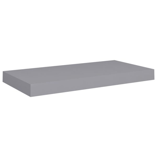 Prateleiras de parede suspensas 2 pcs 50x23x3,8cm MDF cinzento - Image 3