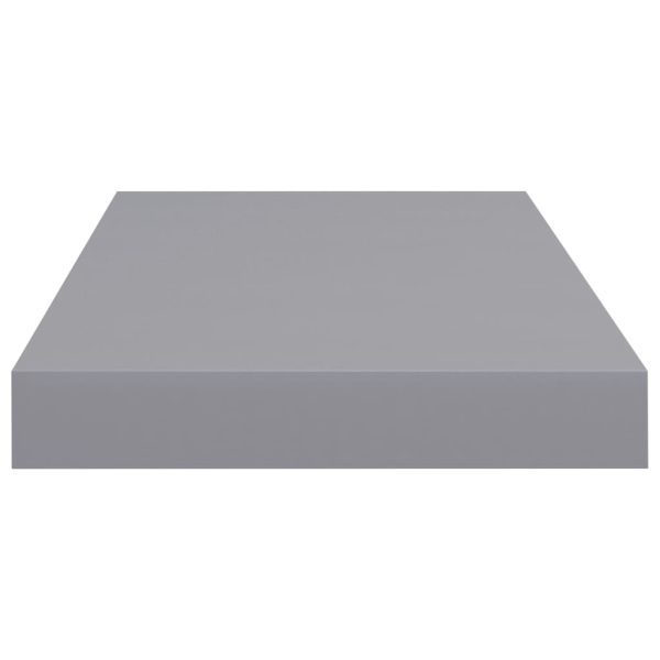 Prateleiras de parede suspensas 2 pcs 50x23x3,8cm MDF cinzento - Image 5