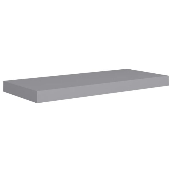 Prateleira de parede suspensa 60x23,5x3,8 cm MDF cinza - Image 2