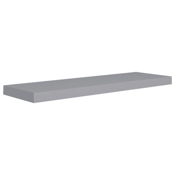 Prateleiras parede suspensas 4 pcs 80x23,5x3,8cm MDF cinzento - Image 3