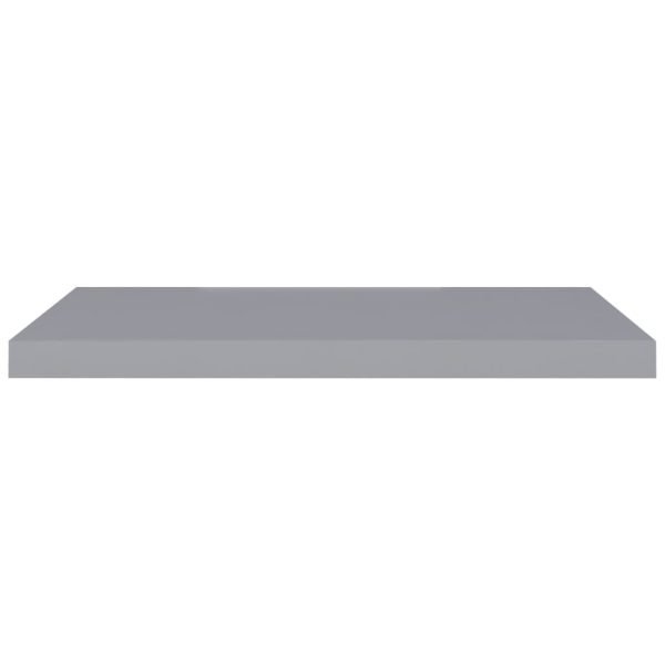 Prateleiras parede suspensas 4 pcs 80x23,5x3,8cm MDF cinzento - Image 4