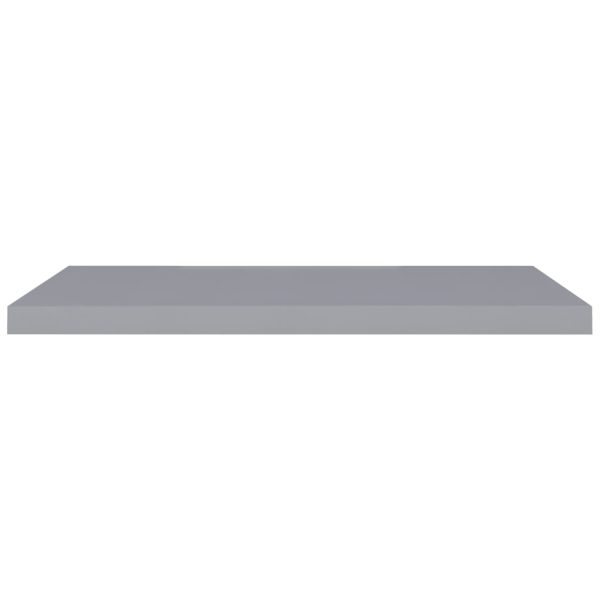 Prateleiras parede suspensas 2 pcs 90x23,5x3,8cm MDF cinzento - Image 4