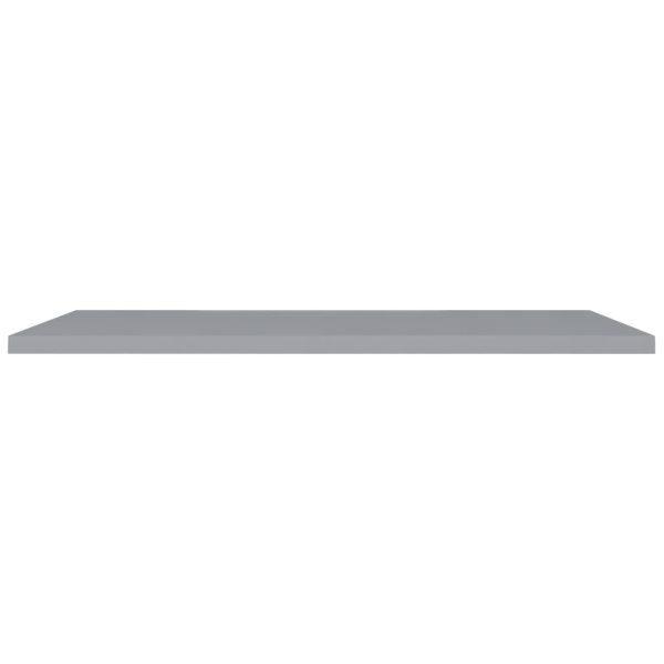 Prateleiras de parede suspensas 2 pcs 120x23,5x3,8cm MDF cinza - Image 4