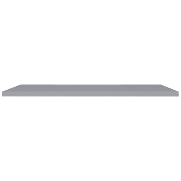 Prateleiras de parede suspensas 4 pcs 120x23,5x3,8cm MDF cinza - Image 4
