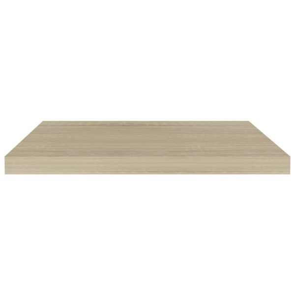 Prateleiras parede suspensas 2 pcs 60x23,5x3,8 cm MDF carvalho - Image 4