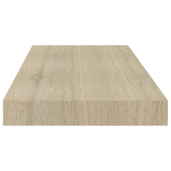 Prateleiras parede suspensas 2 pcs 60x23,5x3,8 cm MDF carvalho - Image 5