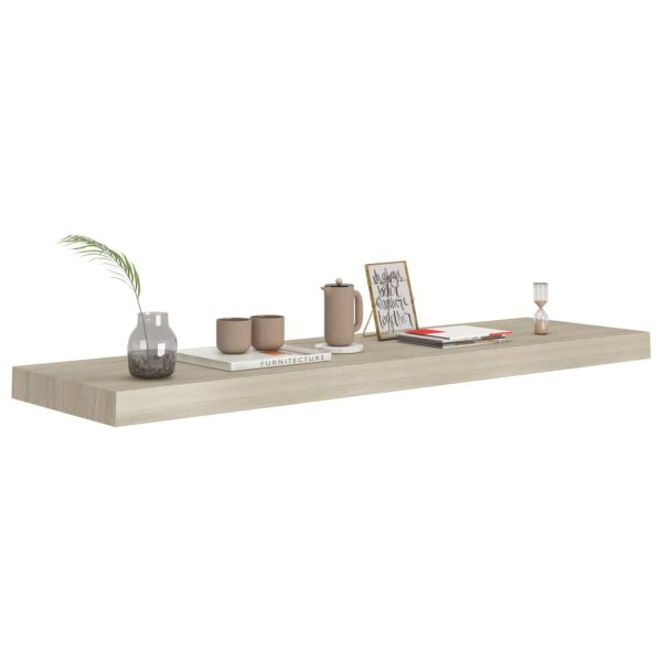 Prateleiras parede suspensas 4 pcs 90x23,5x3,8cm MDF carvalho - Image 7