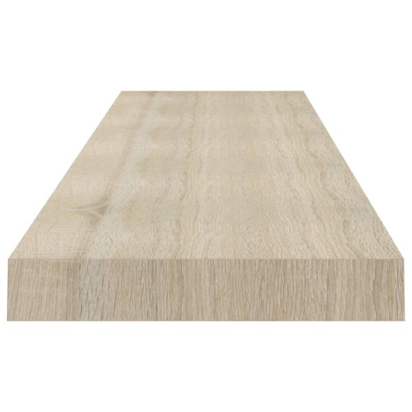 Prateleiras parede suspensas 4 pcs 120x23,5x3,8cm MDF carvalho - Image 5