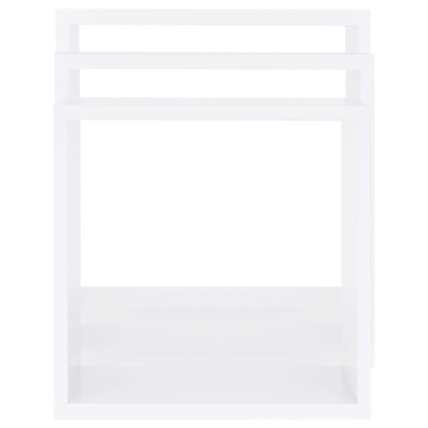 Prateleiras de parede em forma de cubo 3 pcs MDF branco - Image 5