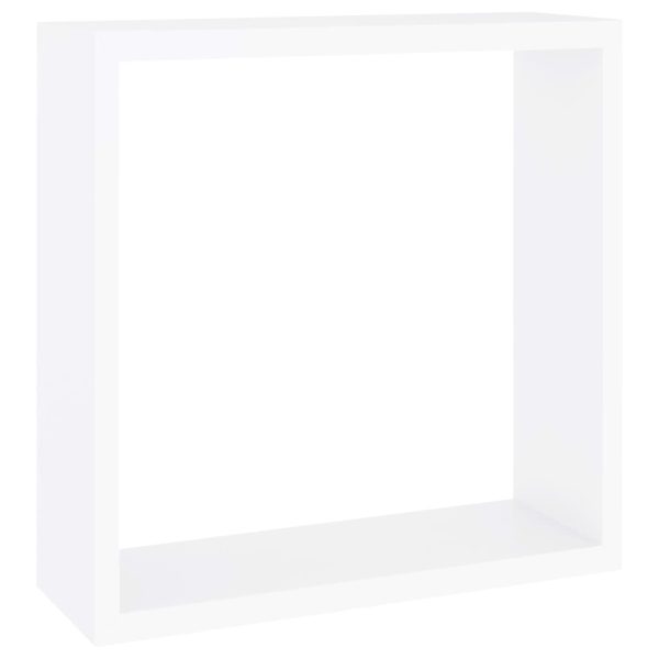 Prateleiras de parede em forma de cubo 3 pcs MDF branco - Image 6