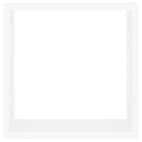 Prateleiras de parede em forma de cubo 3 pcs MDF branco - Image 7