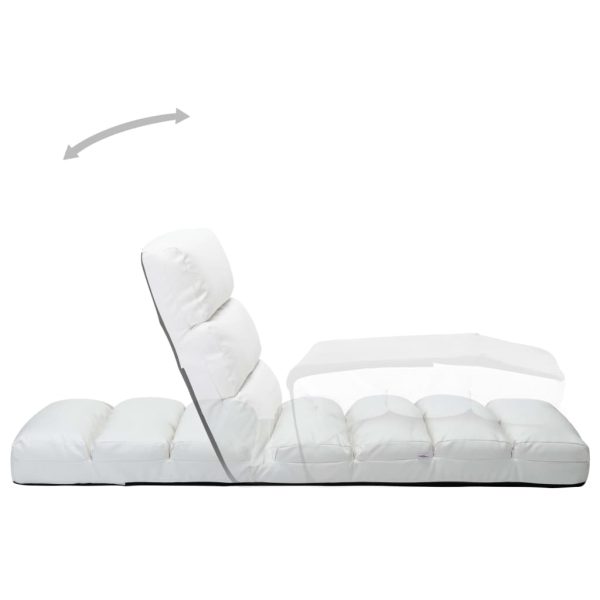 Colchão dobrável couro artificial branco - Image 5