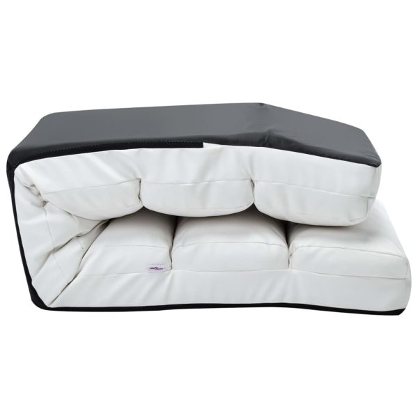 Colchão dobrável couro artificial branco - Image 6